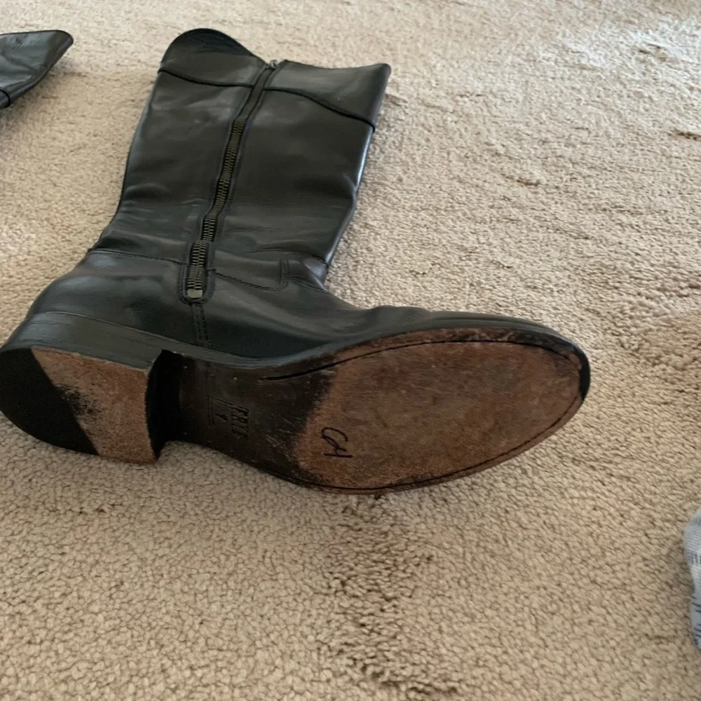 Frye Melissa Button 2 Riding Leather Knee-High Riding Boots Size 8